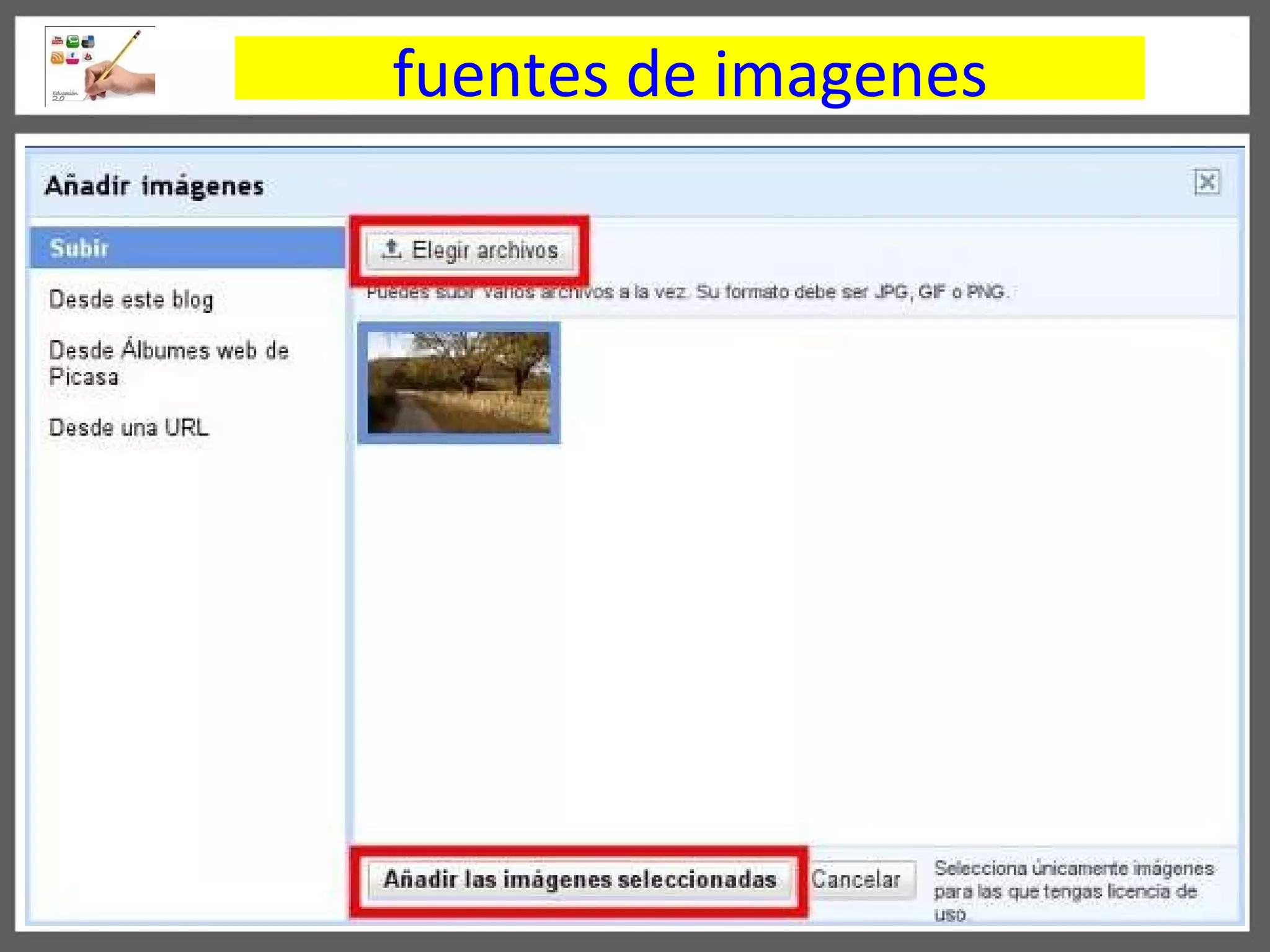 fuentes de imagenes 