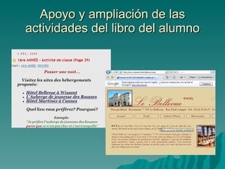 Apoyo y ampliación de las actividades del libro del alumno 
