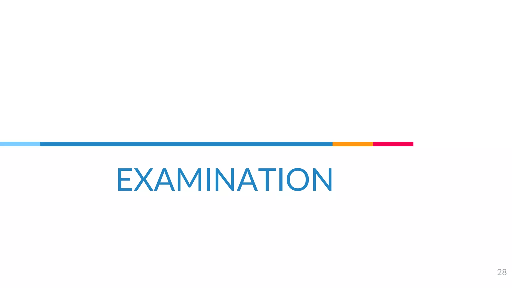 EXAMINATION
28
 