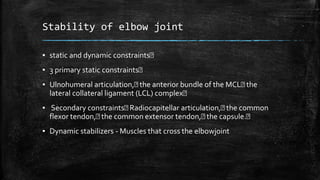 Biomechanics of Elbow complex | PPTX
