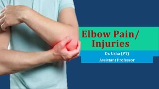 Dr. Usha (PT)
Assistant Professor
Elbow Pain/
Injuries
 