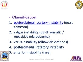 Rotular Instability Elbow instability | PPT