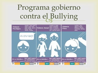 Programa gobierno
contra el Bullying


 