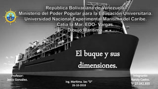 El buque y sus
dimensiones.
26-10-2018
 