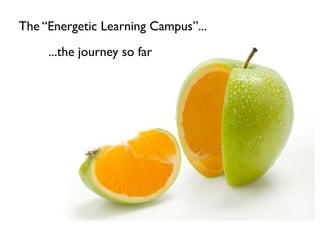 The “Energetic Learning Campus”...
     ...the journey so far
 