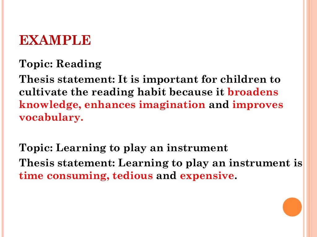 Thesis statement powerpoint picture