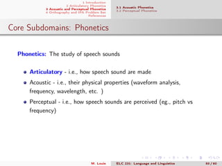 Introduction to Language and Linguistics 002: Introduction to Phonetics ...