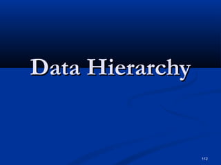 112
Data HierarchyData Hierarchy
 