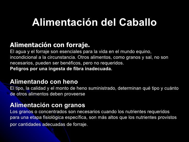 Resultado de imagen de caballo alimentacion