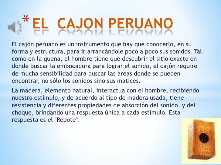 El cajon peruano