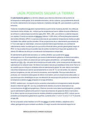 El calentamiento global | DOCX