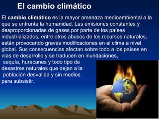 El cambio climático | PPT