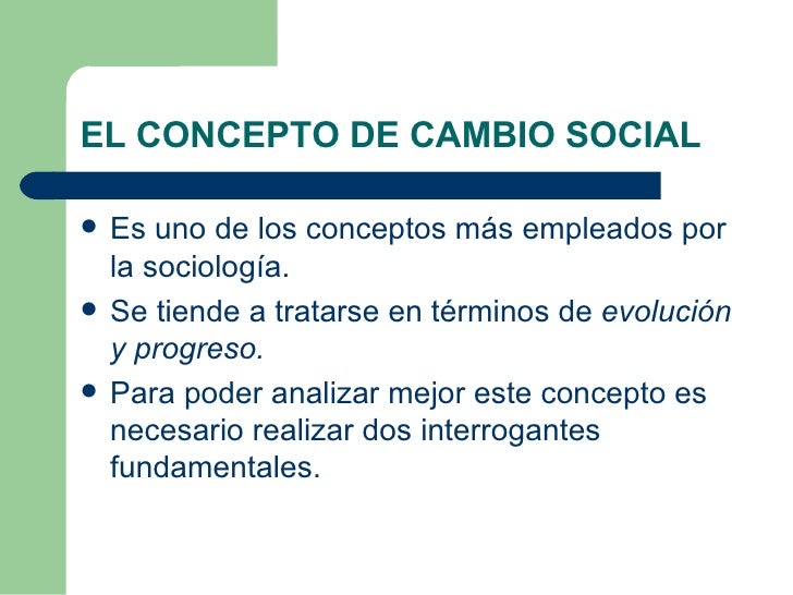 El Cambio Social Y TecnolóGico