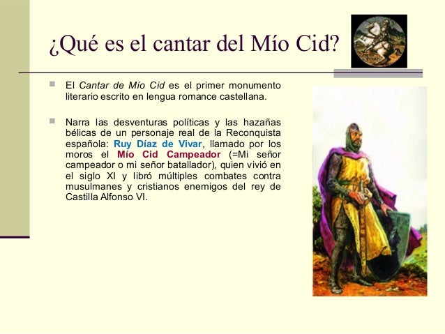 El Cantar De Mio Cid Genero Literario