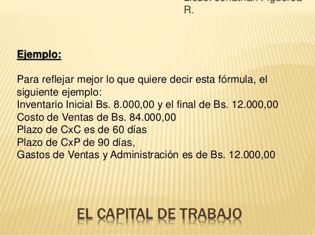capital de trabajo
