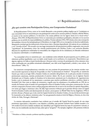 El capital social de Colombia