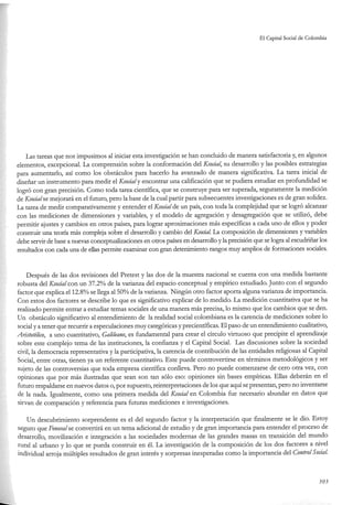 El capital social de Colombia