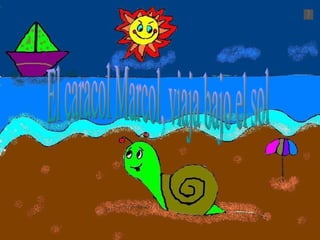 El caracol Marcol, viaja bajo el sol 