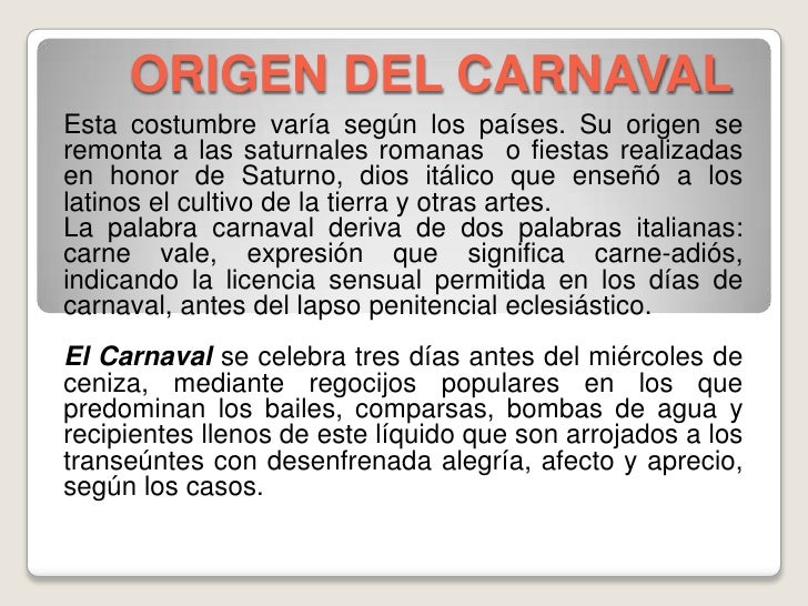 El Carnaval En El Ecuador