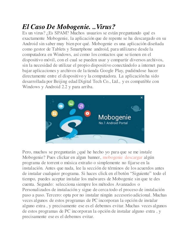 el caso de mobogenie virus