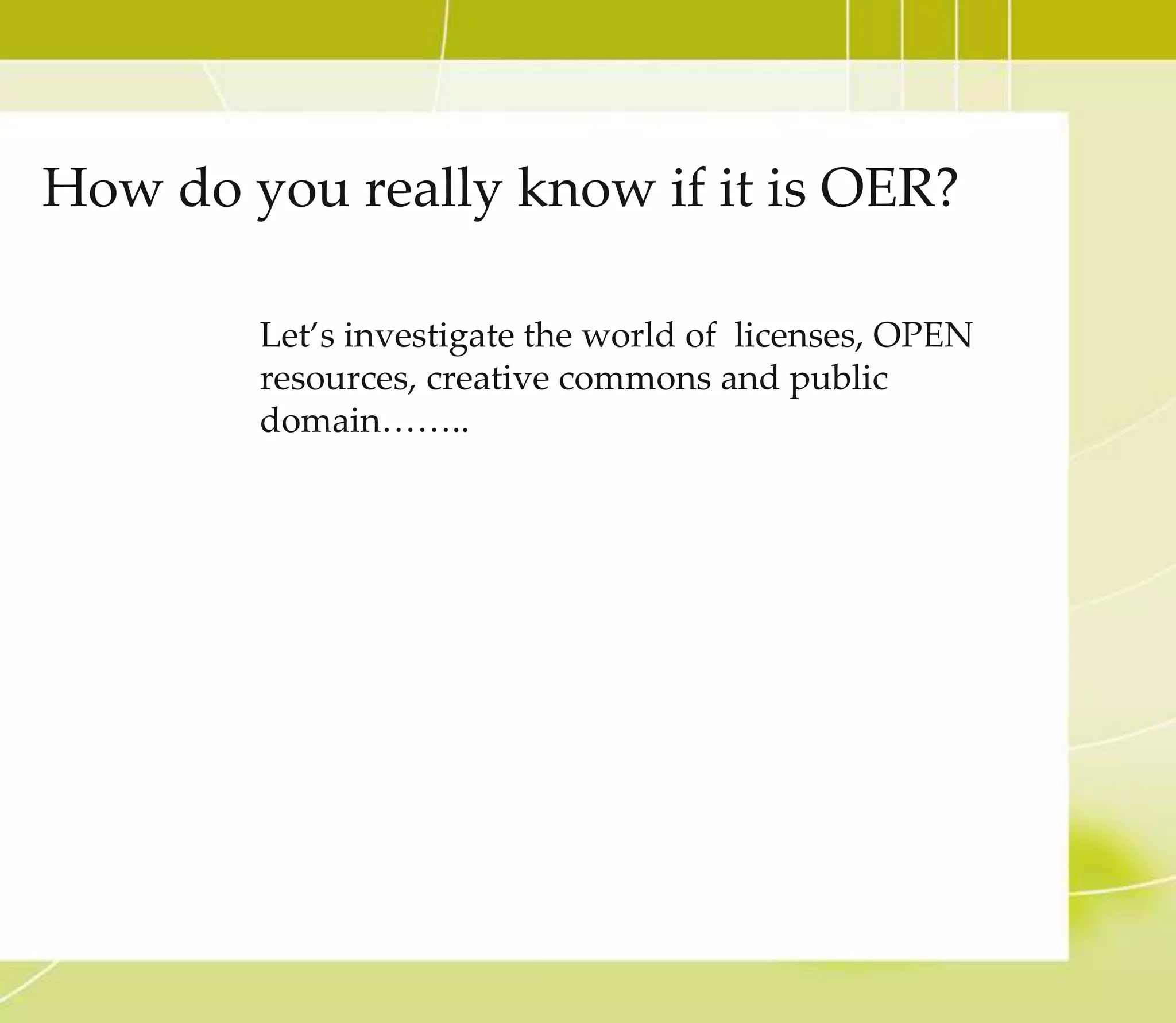 Types of Courses in OER
1
Oil and Gas Technology
• ENY101 Introduction to Energy
Technologies
• GIS101 Introduction to Global
Information Systems
• NRE214 Environmental Issues
& Ethics
• PRO120 Process Technology I:
Equipment
PRO250 Oil and Gas Production
I
PSY150 Environmental
Psychology
Solar Energy
• EIC225 Programmable Controllers
• ELT106 Fundamentals of DC/AC
• ELT112 Advanced DC/ACPRO110
Safety, Health, and Environment
• PRO120 Process Tech 1-
Equipment 1
• PRO130 Instrumentation I
• PRO131 Instrumentation II
• PRO240 Industrial
Troubleshooting
 