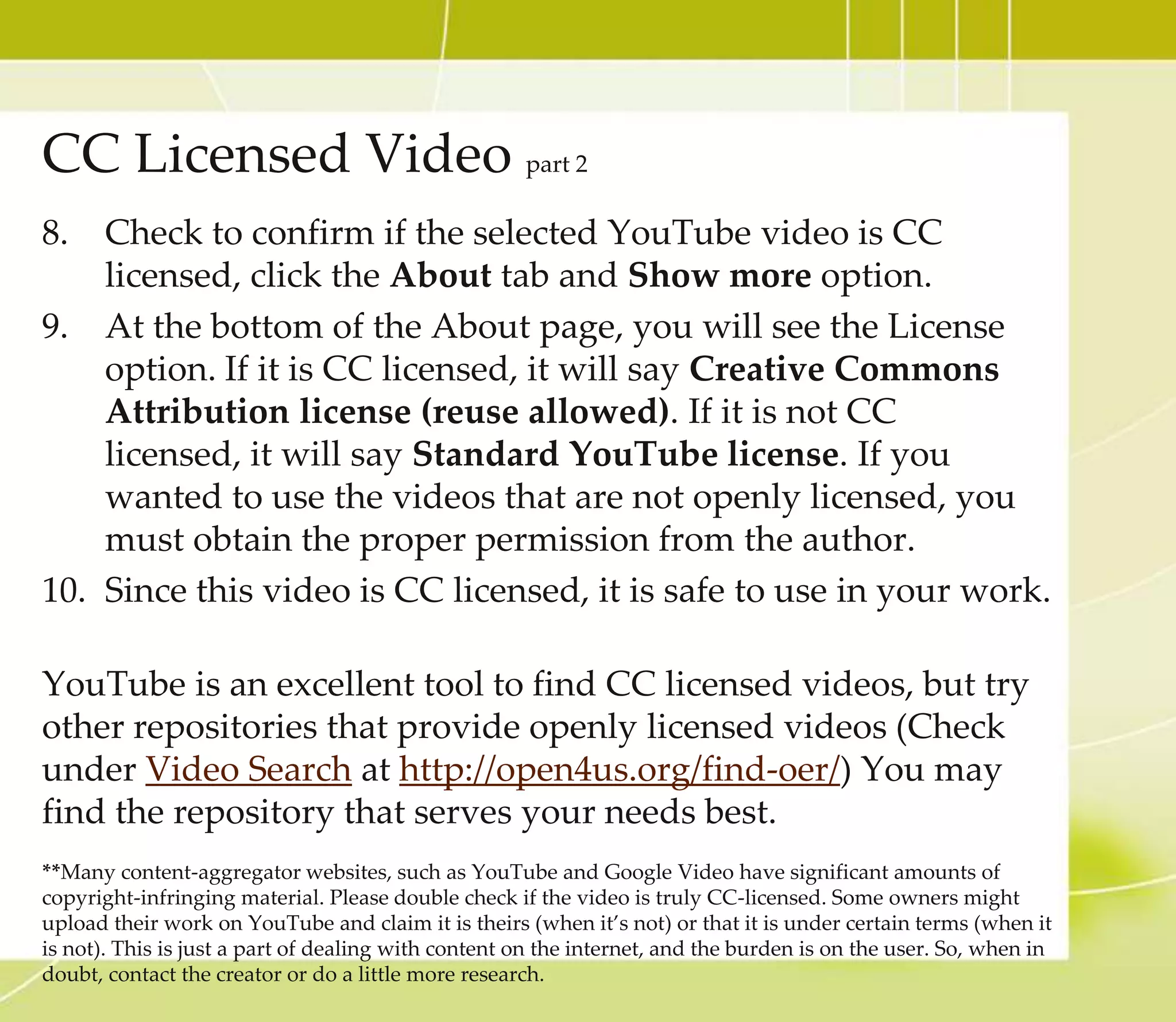 CREATIVE COMMONS
The power of many……
 