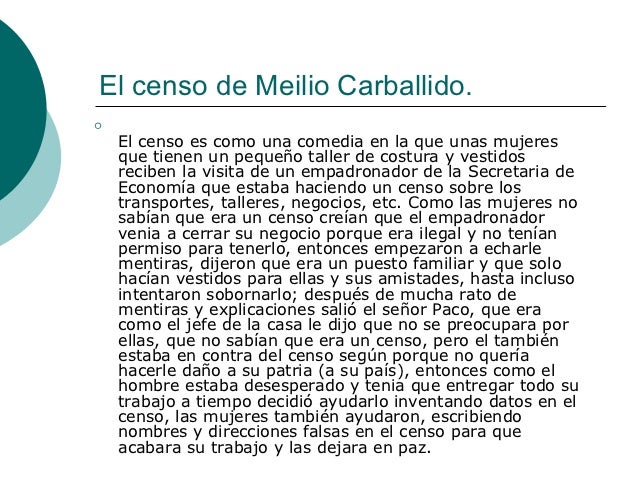 El censo emilio carballido
