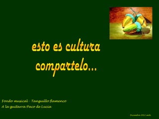 Fondo musical - Tanguillo flamenco 
A la guitarra Paco de Lucia 
Diciembre 2012 moli 
