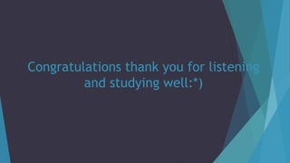 Congratulations thank you for listening
and studying well:*)
 