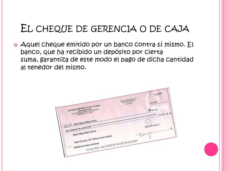 El cheque