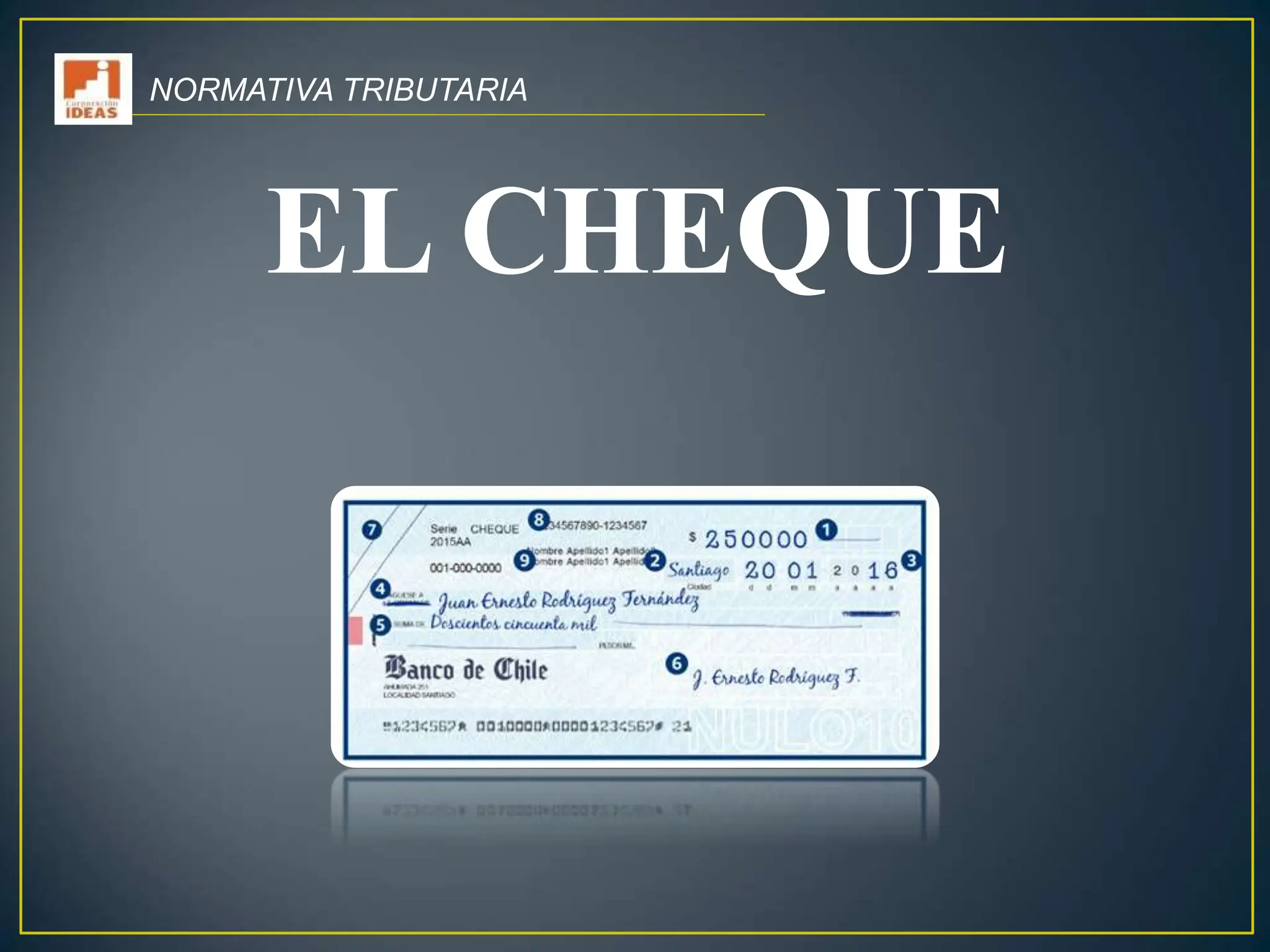 El Cheque sus disposiciones legales segun ley de cheques | PPT