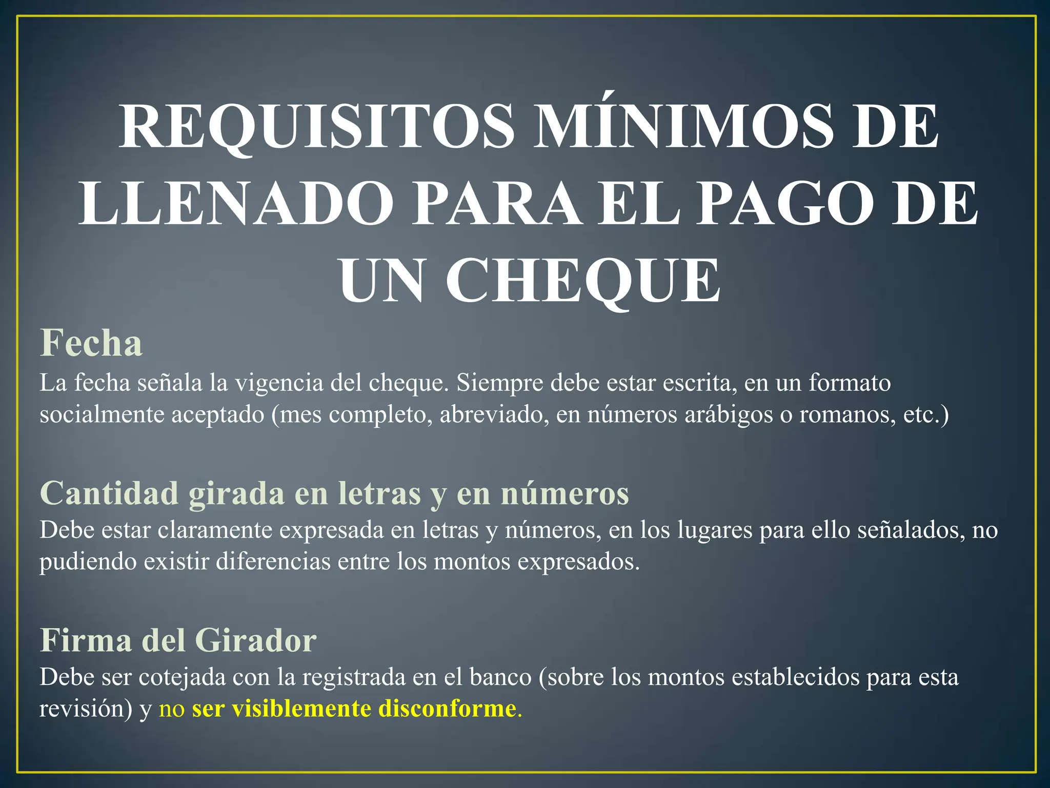El Cheque sus disposiciones legales segun ley de cheques | PPT