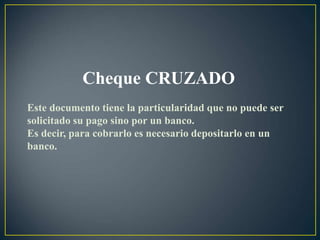 El Cheque sus disposiciones legales segun ley de cheques | PPT