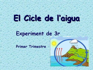 El Cicle de l’aigua Experiment de 3r Primer Trimestre 