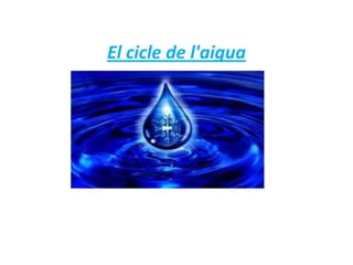 El cicle de l'aigua
 