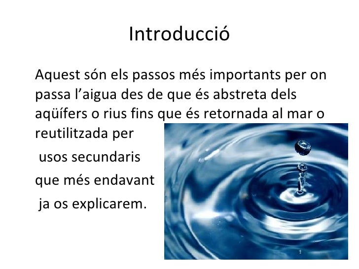 El cicle de l’aigua 2