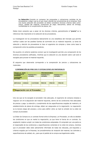 El ciclo de compras | DOCX