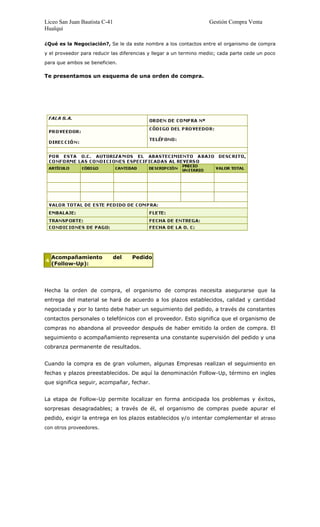 El ciclo de compras | DOCX