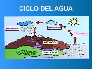 CICLO DEL AGUA
FILTRACIÓN
TRANSPORTE