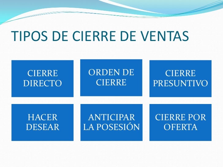El cierre de ventas