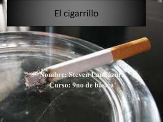 El cigarrillo




Nombre: Steven Landázuri
  Curso: 9no de básica
 