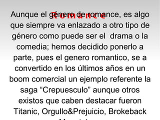 DRAMA El drama es un género que permanece intacto desde sus comienzos,  no ha ido evolucionando como podíamos ver en los demás géneros de igual manera puede cautivarnos una película de los años cuarenta como “lo que el viento se llevo” o de los noventa como “la vida es bella” y películas de la actualidad como “en busca de la felicidad” […]  