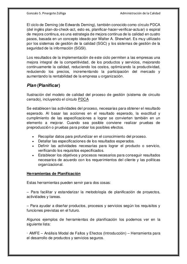 El Circulo O Ciclo Deming Y Los Sistemas De Gestión De La - 