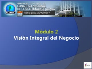 Módulo 2
Visión Integral del Negocio
 