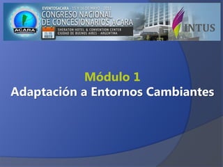 Módulo 1
Adaptación a Entornos Cambiantes
 