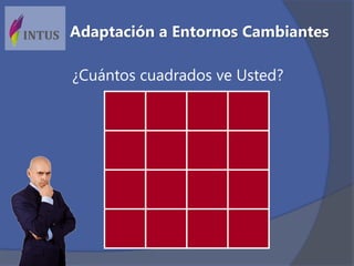 Adaptación a Entornos Cambiantes
¿Cuántos cuadrados ve Usted?
 