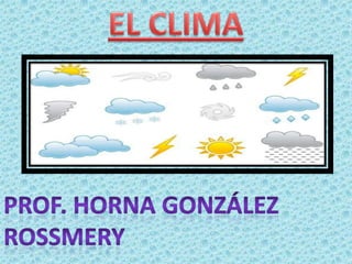EL CLIMA Prof. Horna González rossmery 