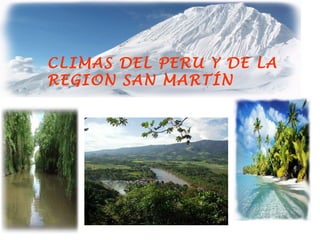 CLIMAS DEL PERU Y DE LA
REGION SAN MARTÍN
 