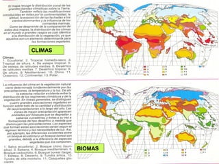 CLIMAS
BIOMAS
 