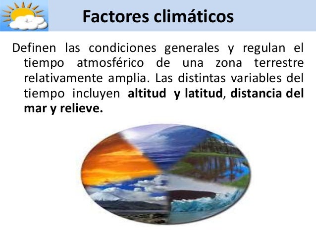 Resultado de imagen de los factores climáticos